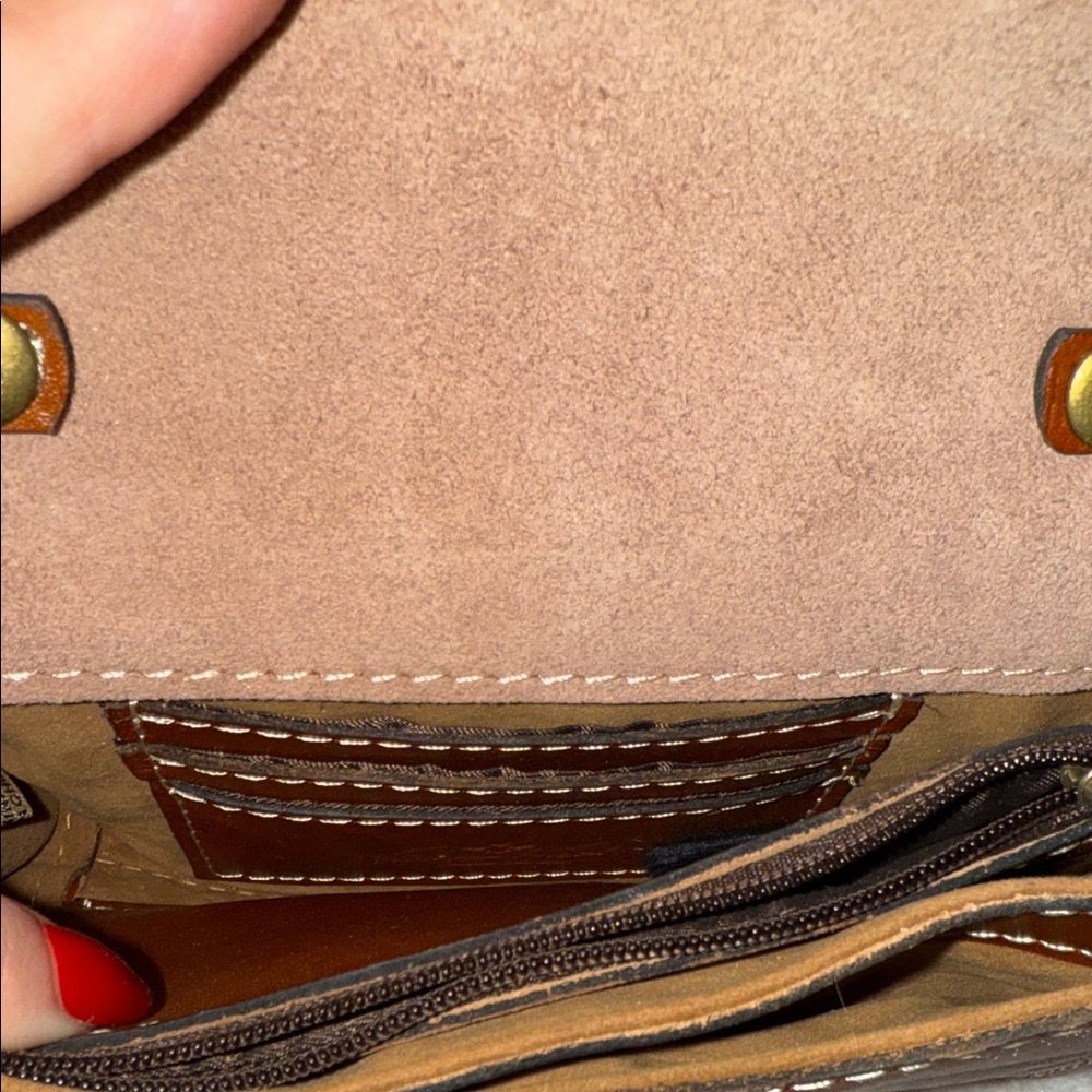 Patricia Nash, Brown Leather Torri Crossbody Bag - Picture 7 of 7